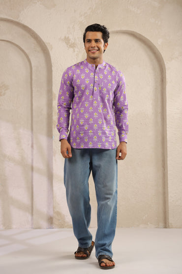Purple Regular Shirt kurta