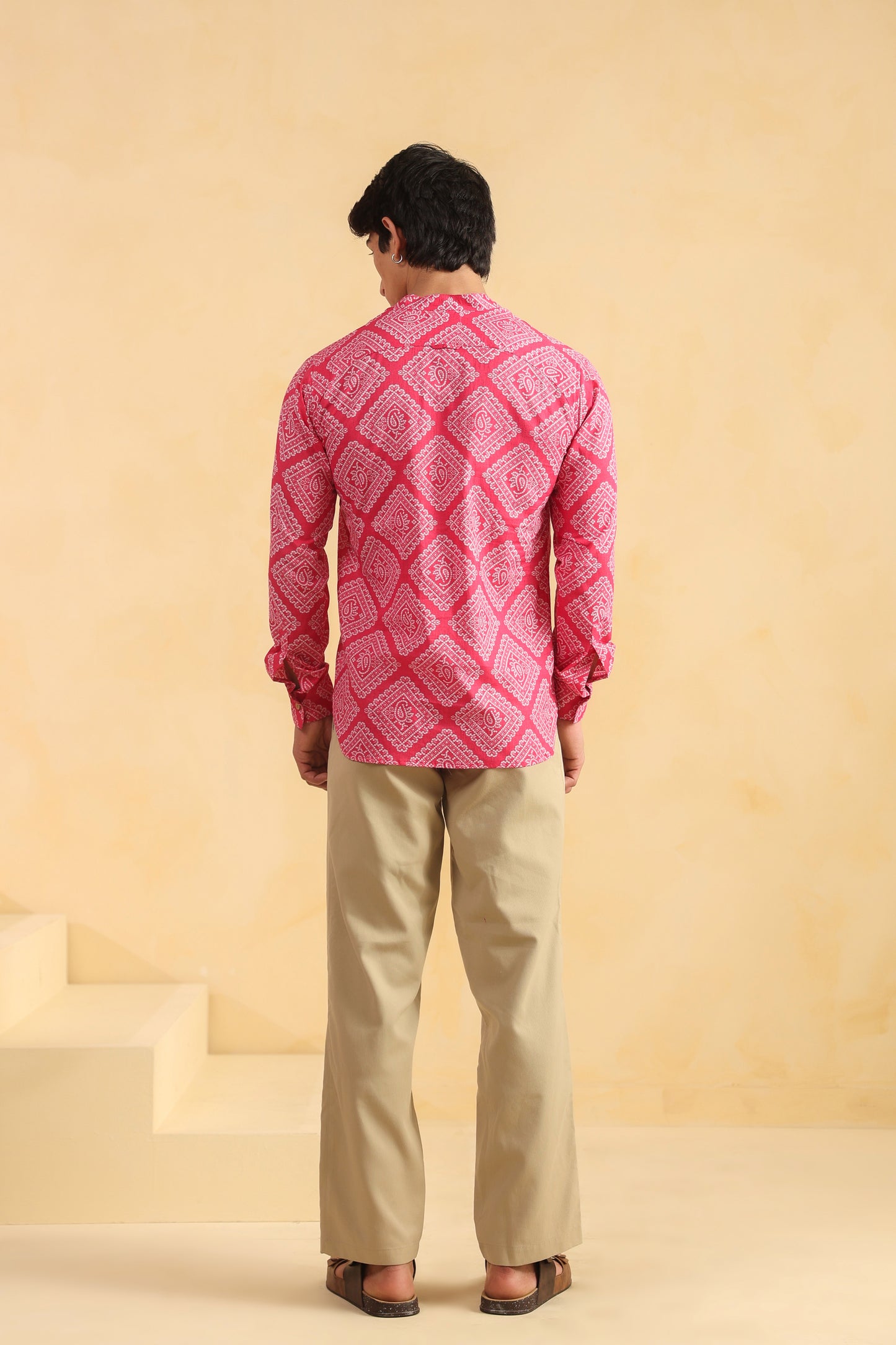 Pink Full Sleeve Shirt Kurta
