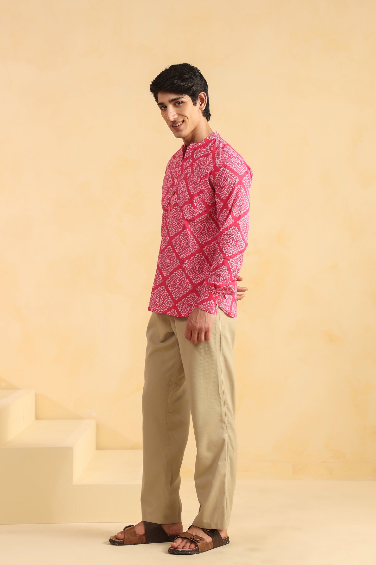 Pink Full Sleeve Shirt Kurta
