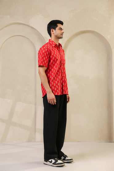 Red Regular Cotton Shirt