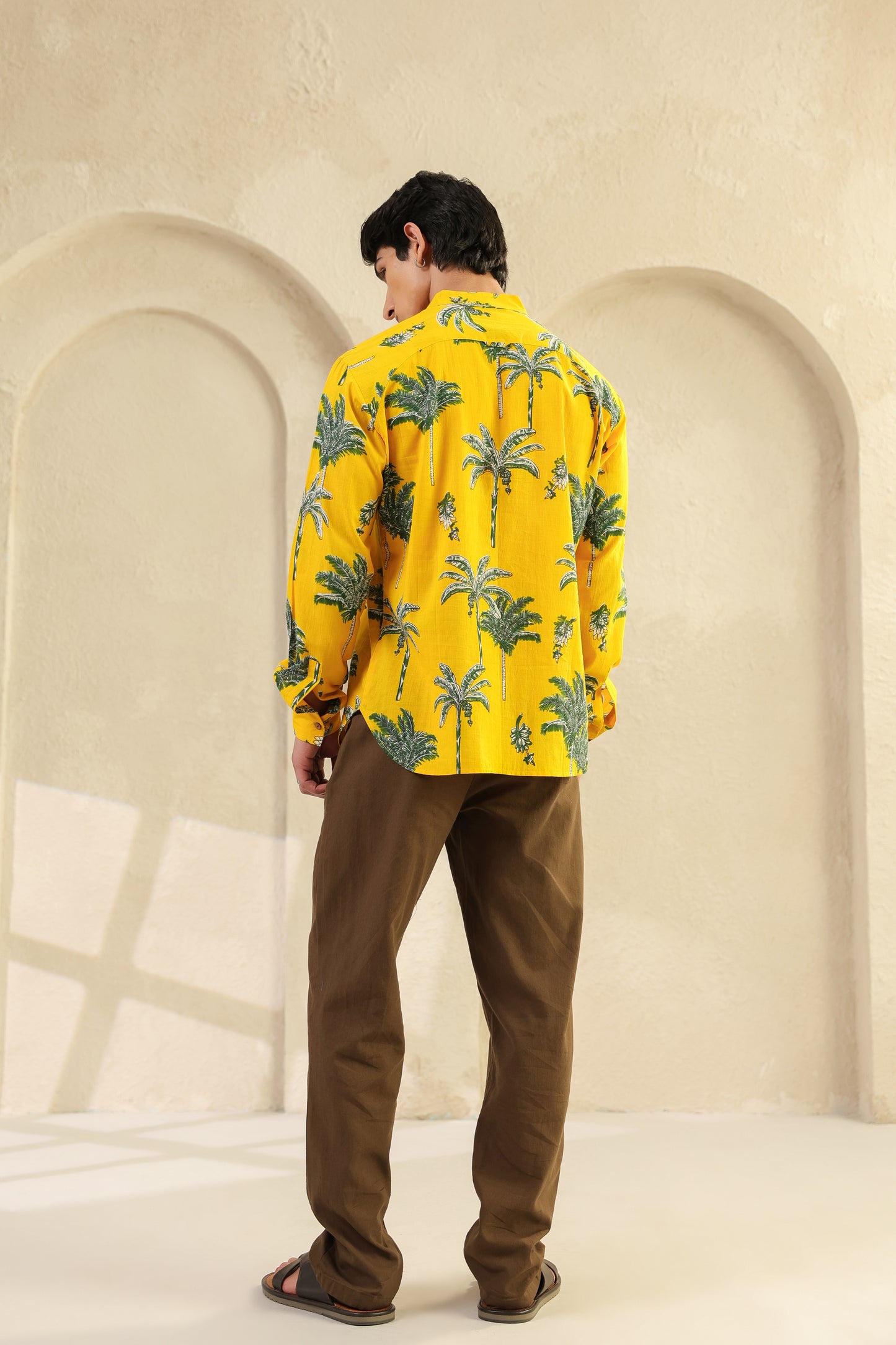 Lemon yellow Full sleeve shirt kurta