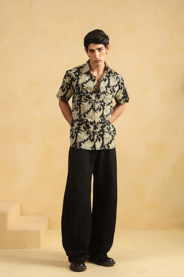 Black Mystic Regular Cotton Shirt