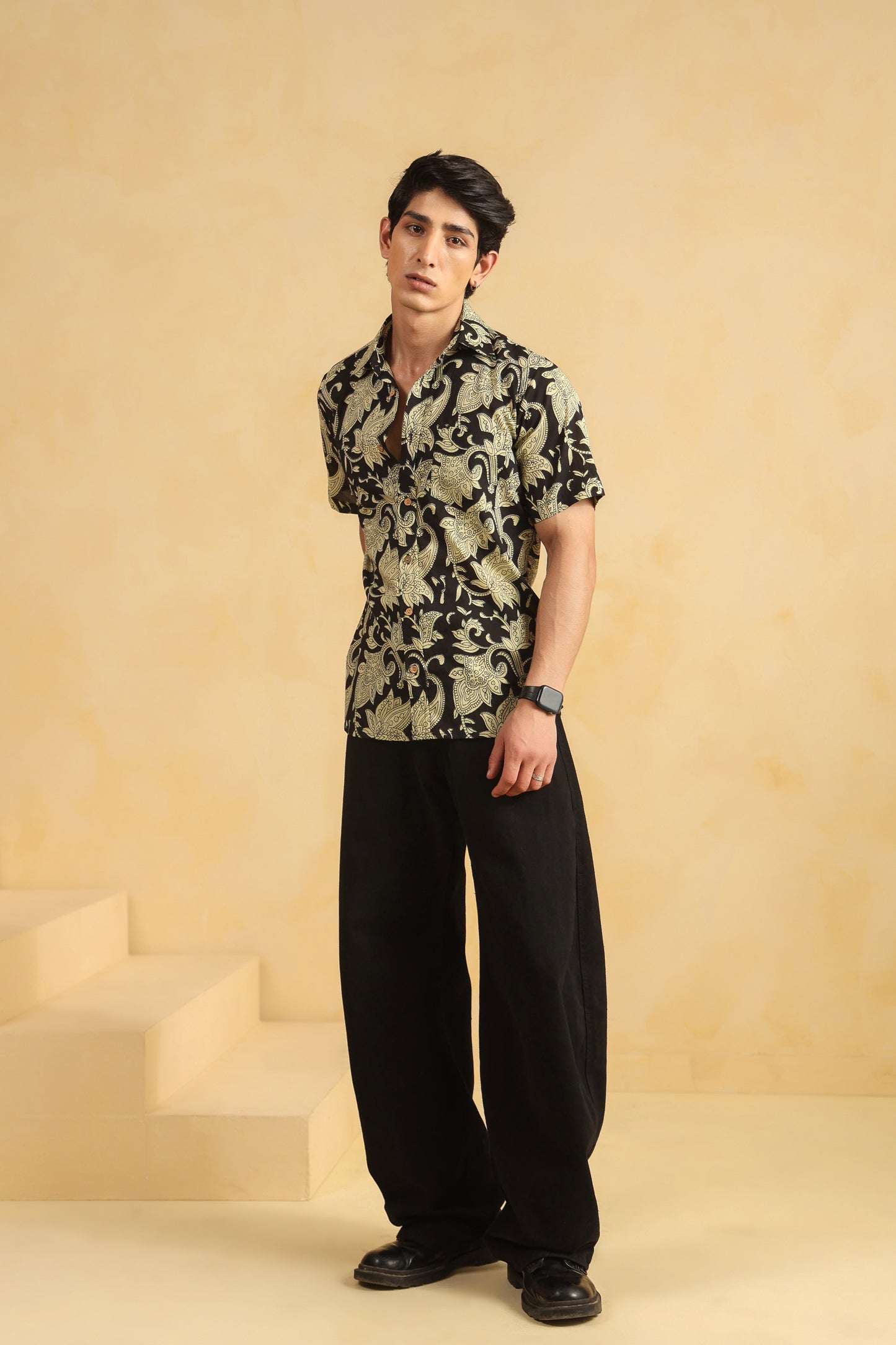 Black Mystic Regular Cotton Shirt
