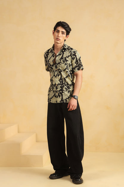 Black Mystic Regular Cotton Shirt