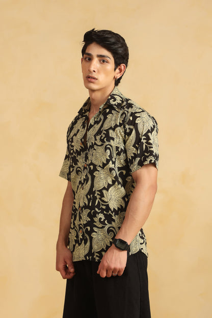 Black Mystic Regular Cotton Shirt
