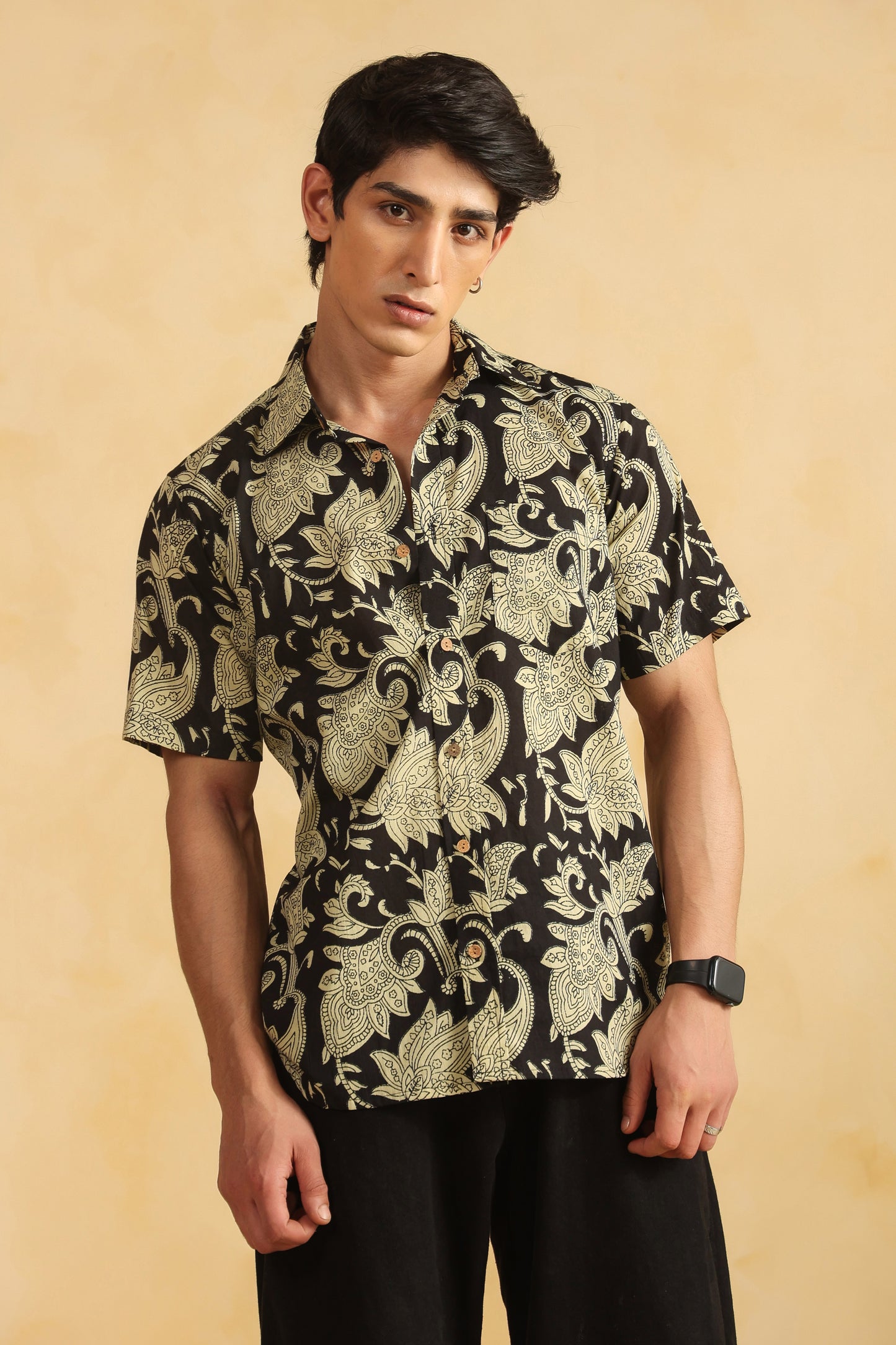 Black Mystic Regular Cotton Shirt