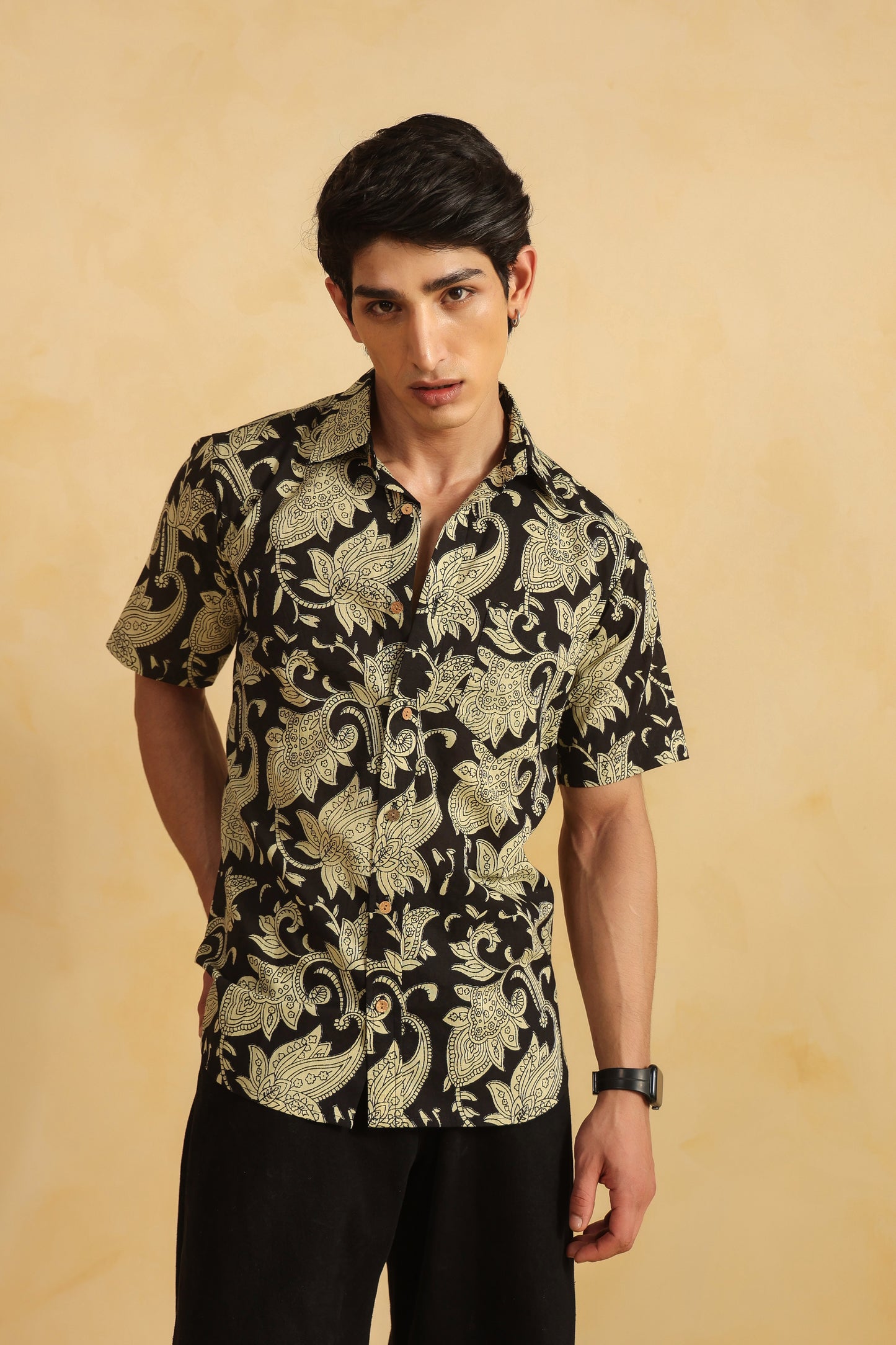 Black Mystic Regular Cotton Shirt