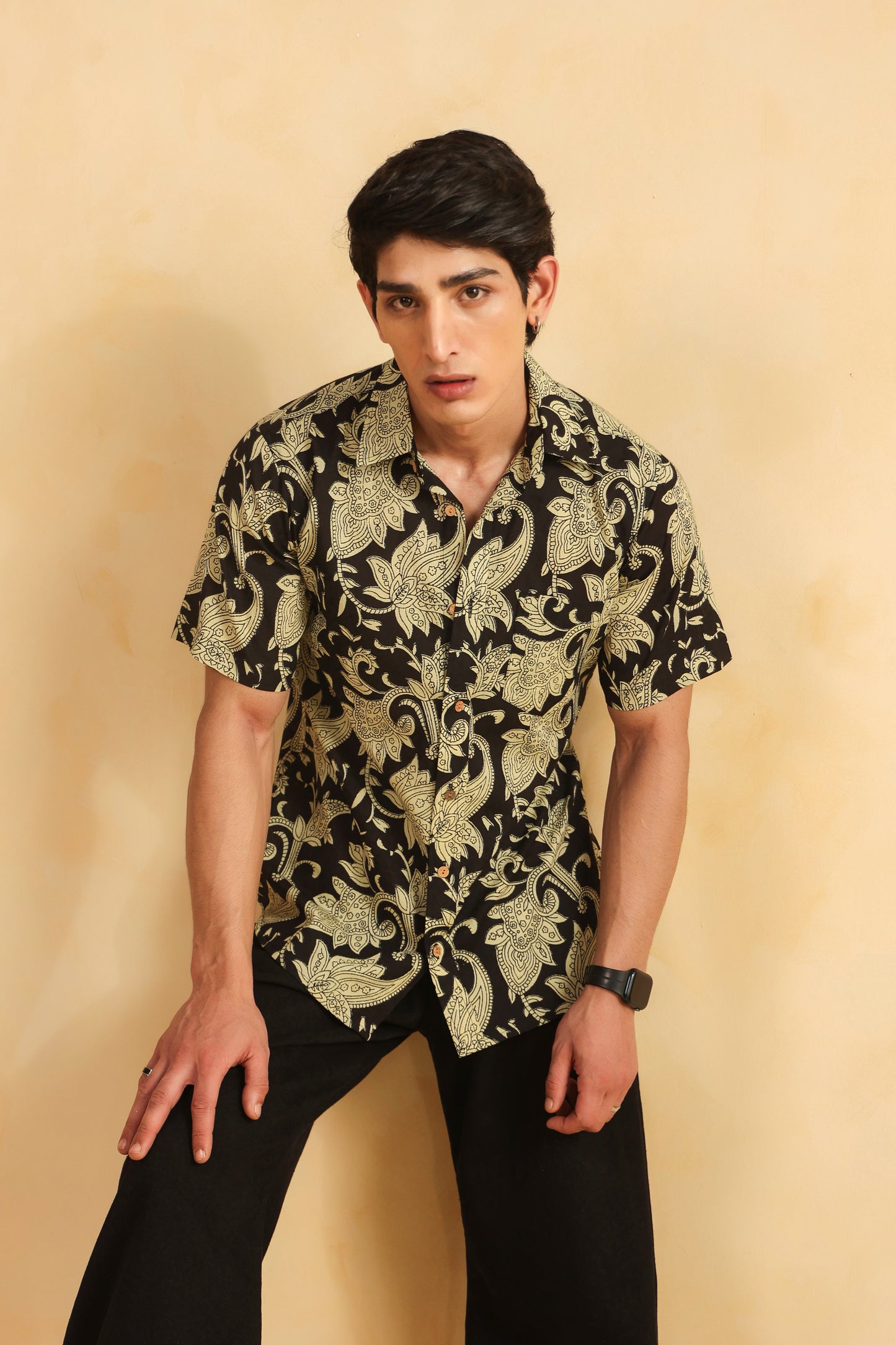 Black Mystic Regular Cotton Shirt