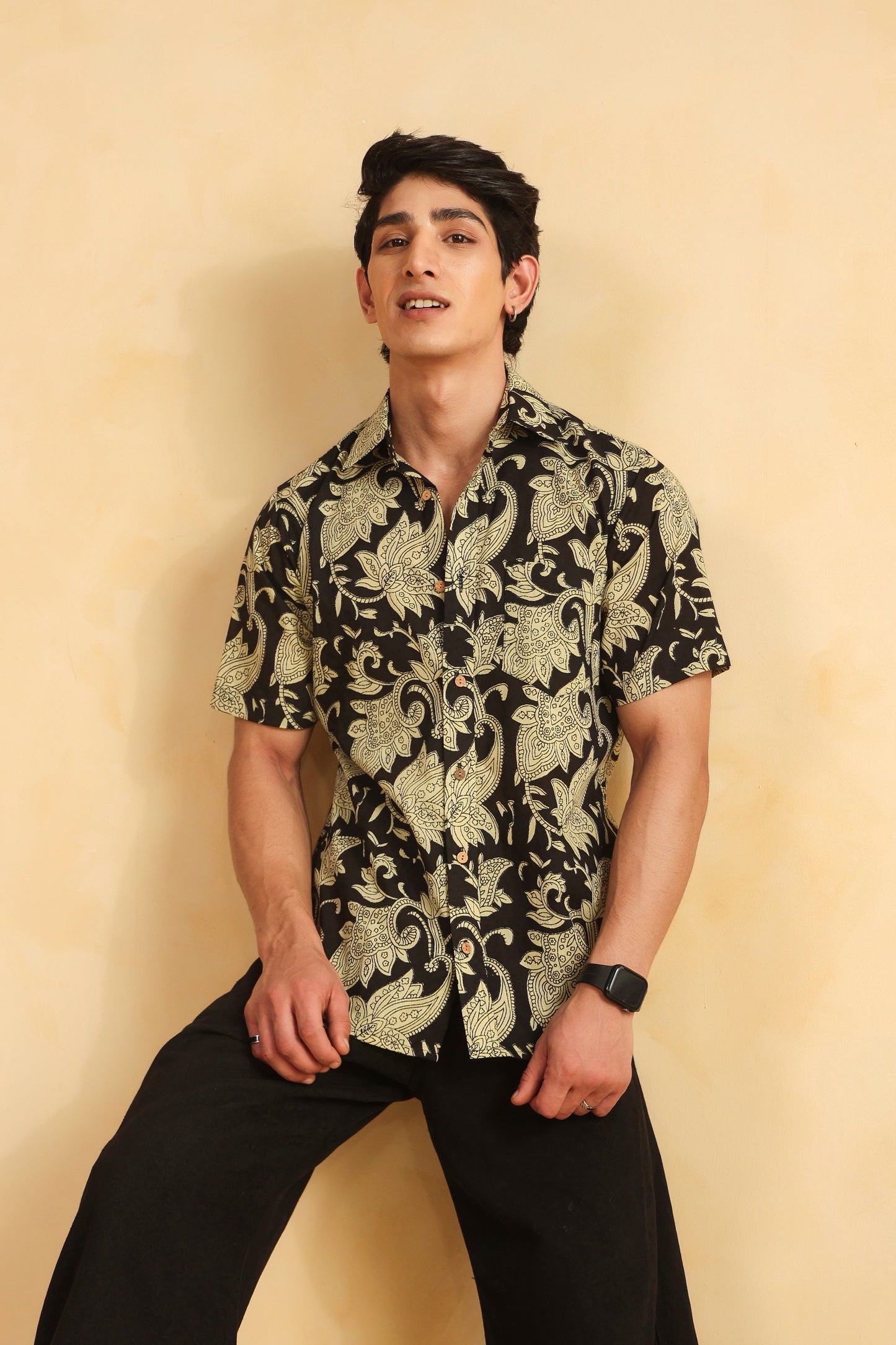 Black Mystic Regular Cotton Shirt