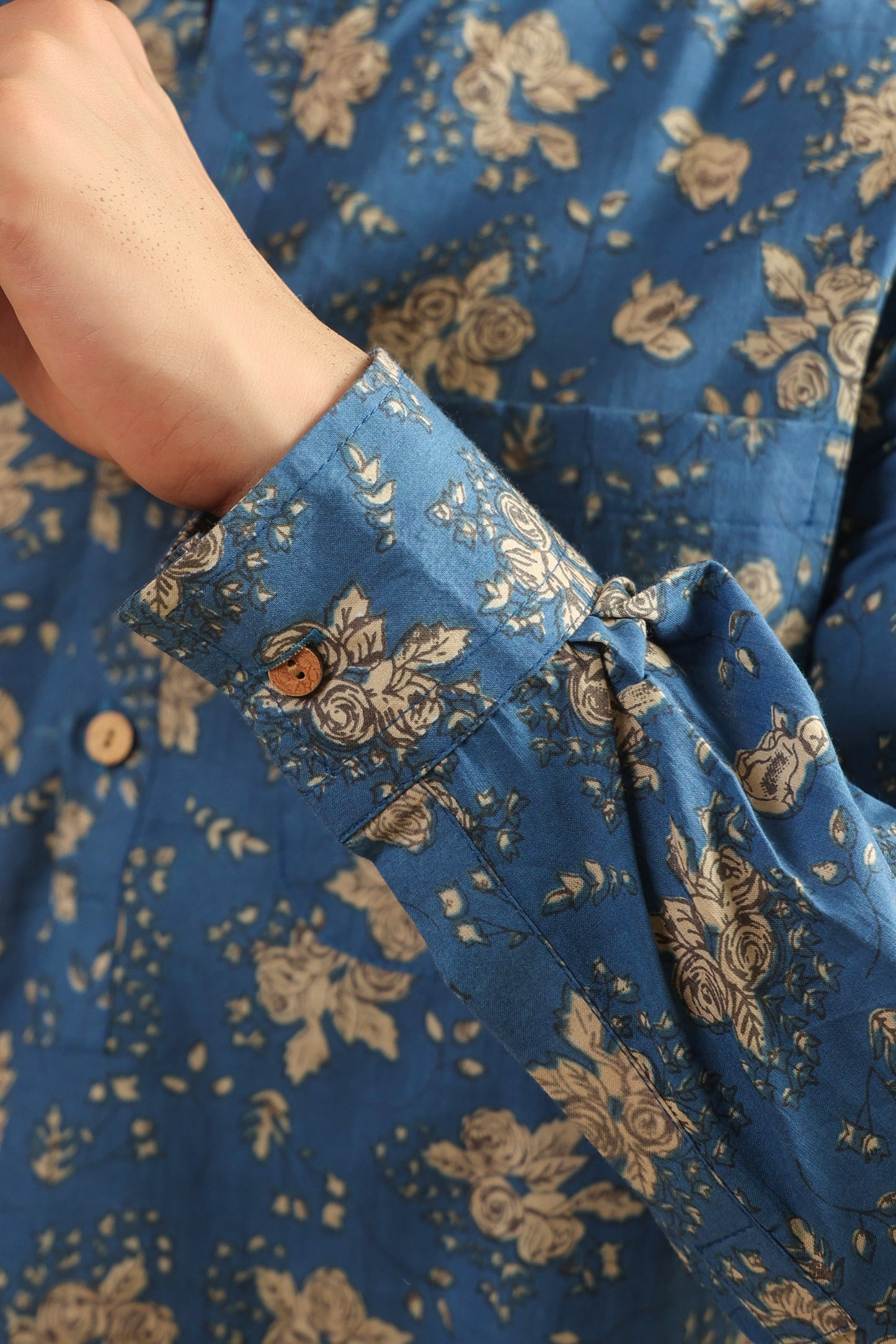 Light Blue  Cotton Shirt Kurta