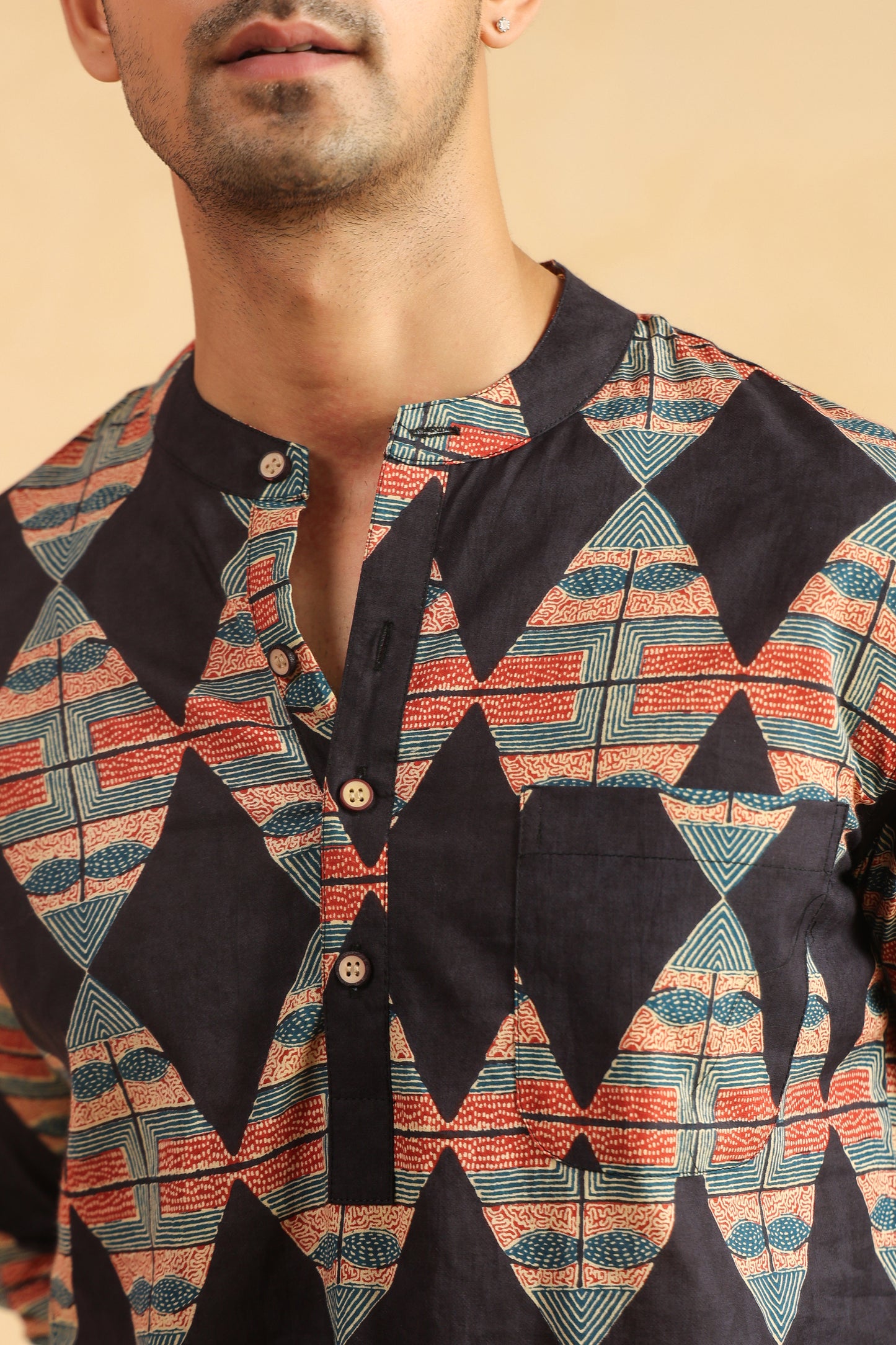 Black Diamond Cotton Shirt Kurta