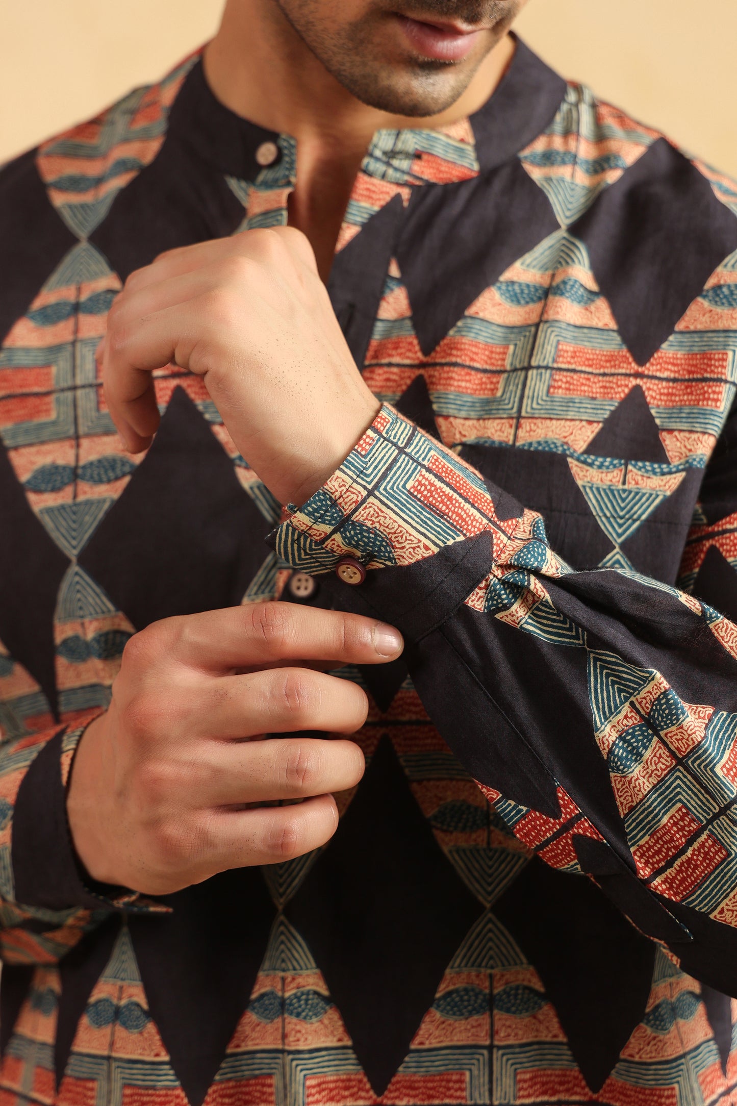 Black Diamond Cotton Shirt Kurta