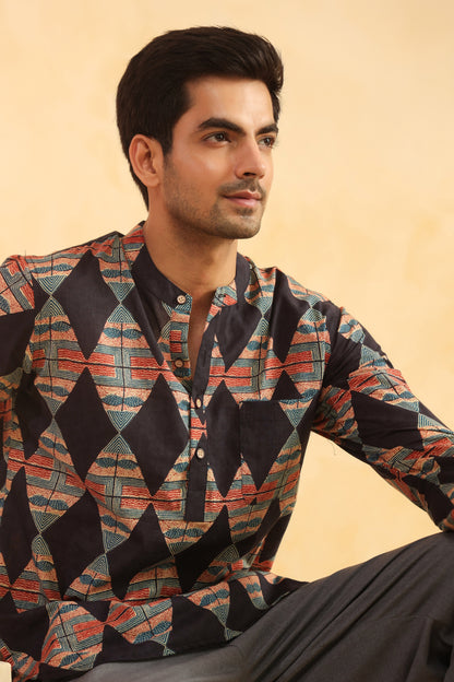 Black Diamond Cotton Shirt Kurta