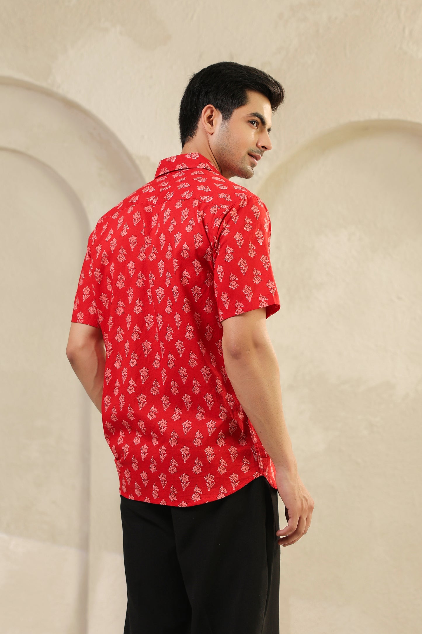 Red Regular Cotton Shirt