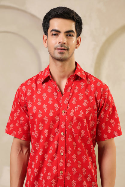 Red Regular Cotton Shirt